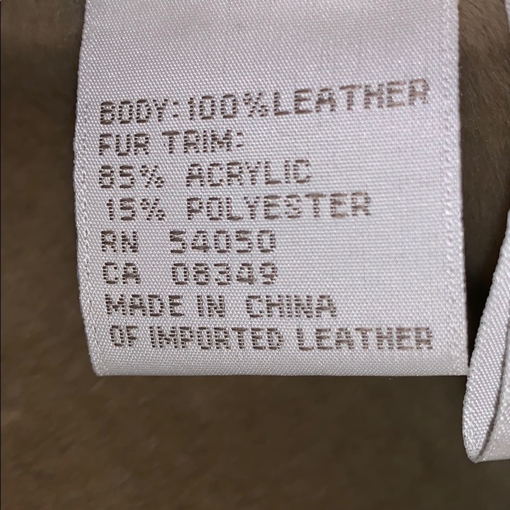 Jones New York leather jacket with faux fur collar - Picture 5 of 5